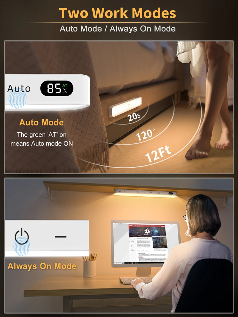 WILLED-Luz Noturna Recarregável Sem Fio Led Inteligente com Sensor de Movimento FQ LED